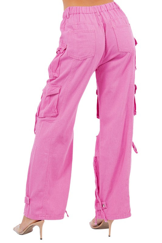 PANTALON EN JEAN STYLE CARGO SEXY