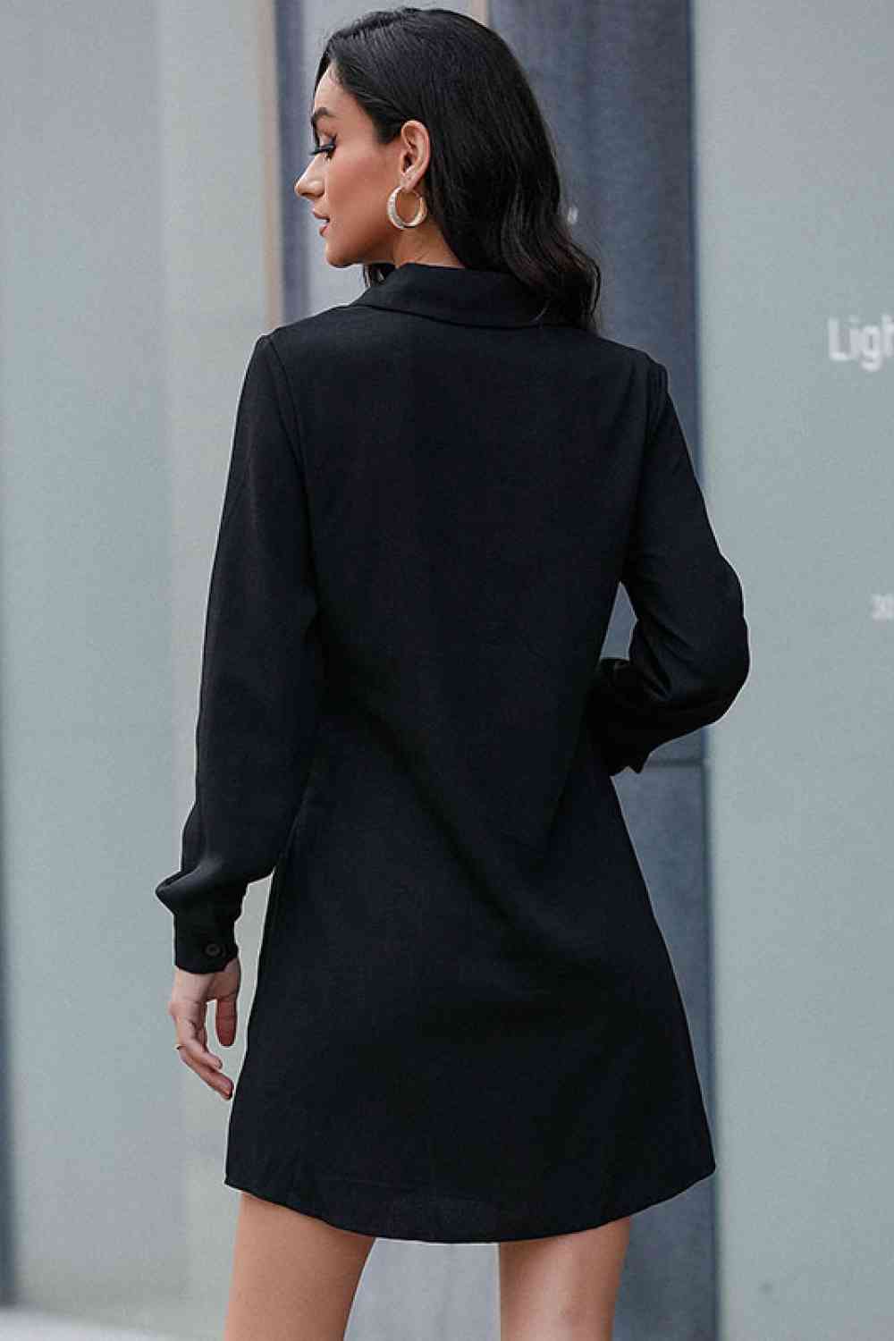 Robe chemise courte ceinturée