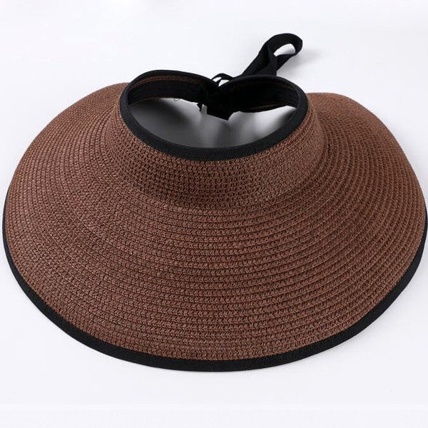 STRAW VISOR SUN HAT