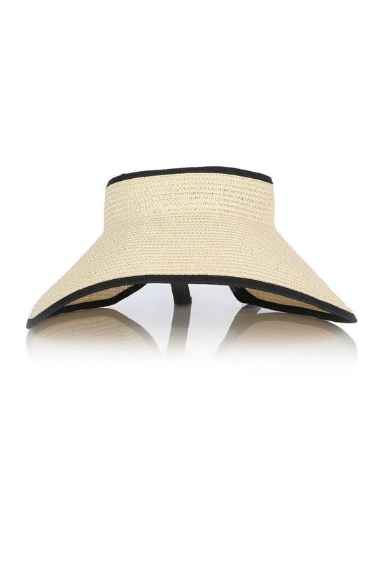 STRAW VISOR SUN HAT