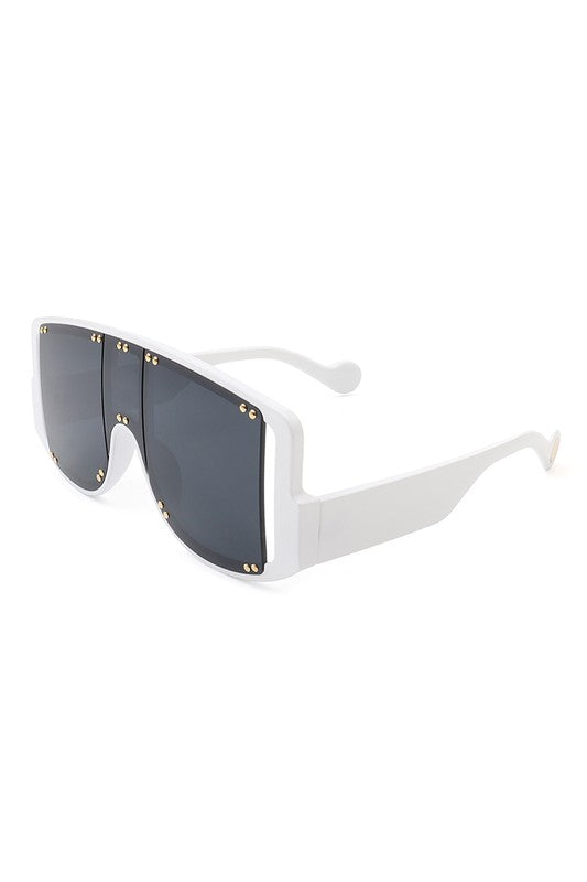 Oversize Square Fashion Shield Visor Sunglasses