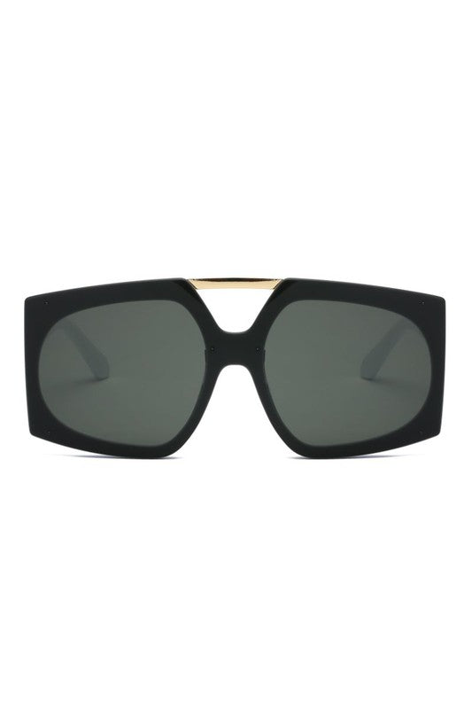 Lunettes de soleil tendance carrées surdimensionnées