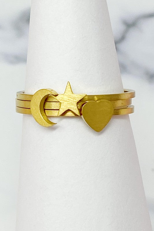 Bague empilable en forme de petite figurine