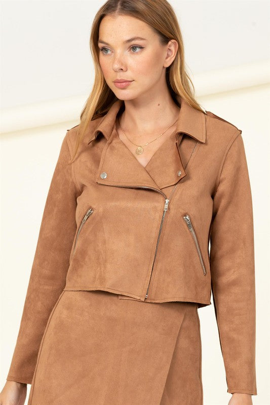 Veste de vélo en faux suède Mod Girl