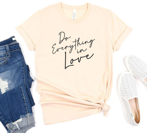 Do Everything in Love Crew Neck Softstyle Tee