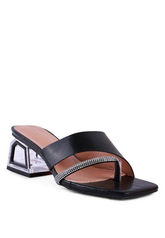 GOFLY NEVER MINIMAL LOW HEEL SANDALS