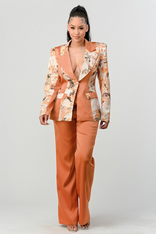 ATHINA TRANSITION IMPRIMÉ BLAZER ET PANTALON