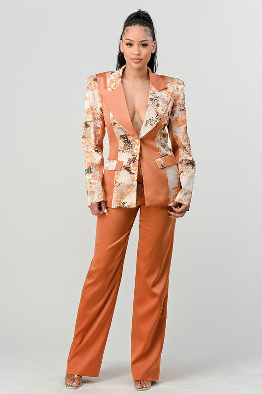 ATHINA TRANSITION IMPRIMÉ BLAZER ET PANTALON