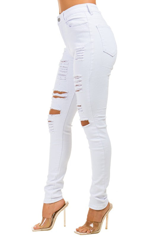 WHITE  DENIM JEANS