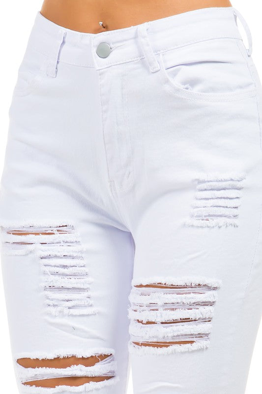 WHITE  DENIM JEANS