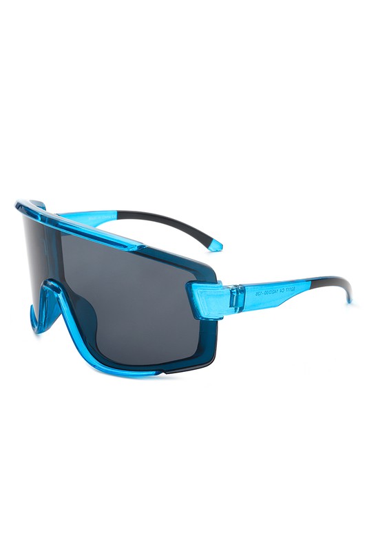 Lunettes de soleil sport surdimensionnées carrées à gros bouclier