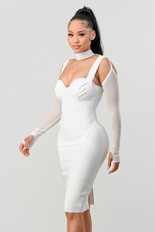 HOLIDAY FASHION BANDAGE DRESS