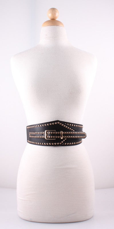 CEINTURE SMOCKÉE BOHO À CLOUS