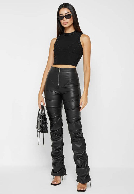 PU LEATHER PANTS