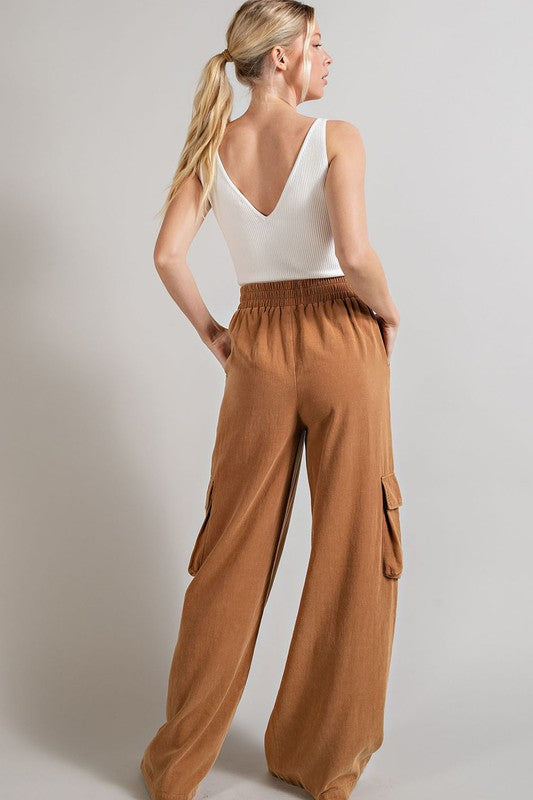 Pantalon cargo délavé minéral