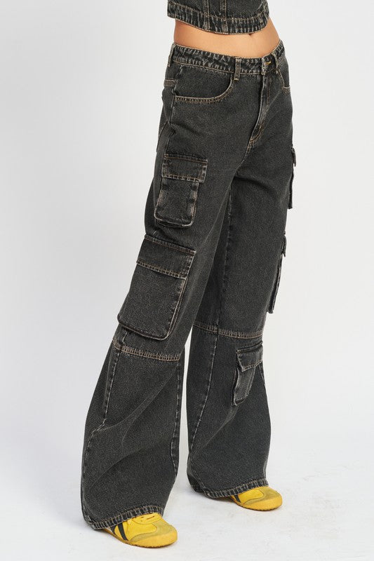 JEAN CARGO TAILLE BASSE