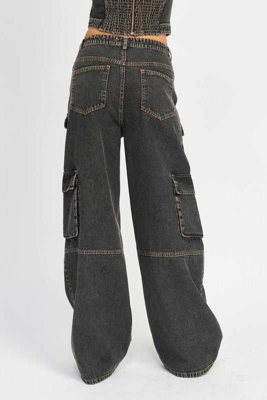 JEAN CARGO TAILLE BASSE