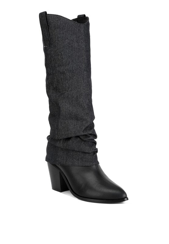 Bottines de cowboy Fab avec manches en jean Setail