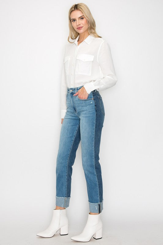 HIGH RISE STRAIGHT JEANS