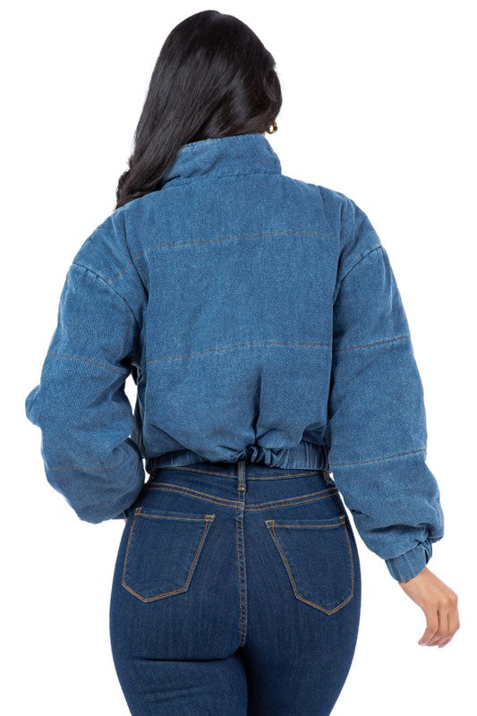 VESTE DOUDOUNE EN JEAN MODE SEXY