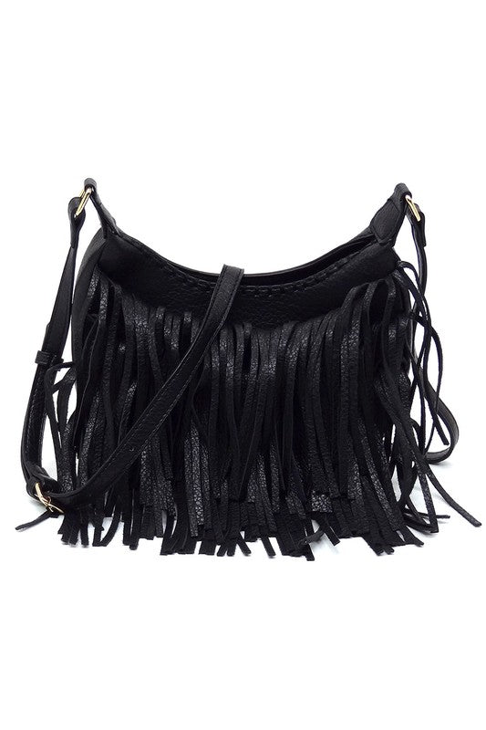 Bolso bandolera hobo con flecos