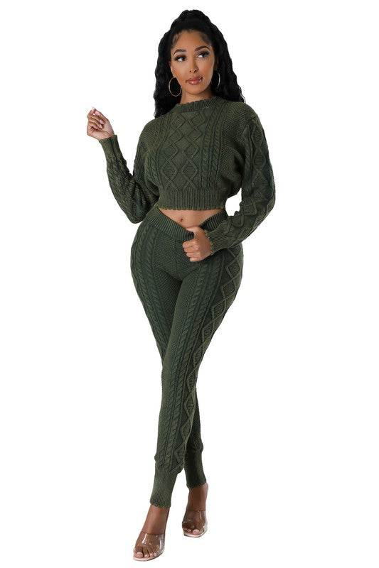 FASHION 2PC SWEATER PANTS SET