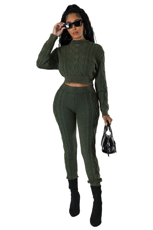 FASHION 2PC SWEATER PANTS SET