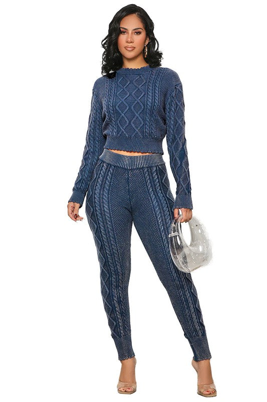 FASHION 2PC SWEATER PANTS SET