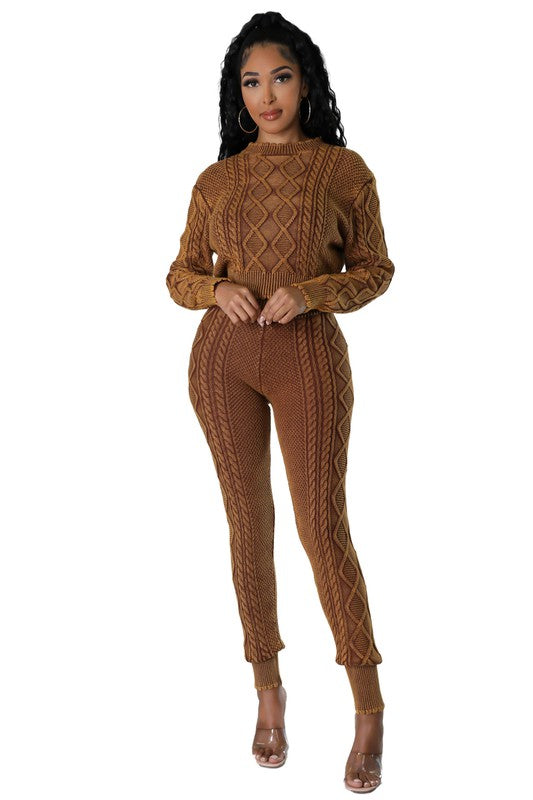 FASHION 2PC SWEATER PANTS SET