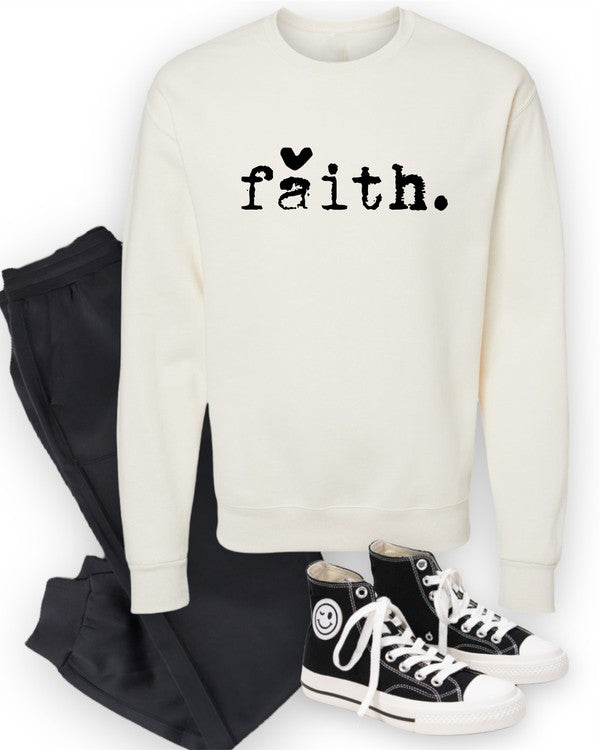 Sudadera acogedora con estampado de corazón de Faith