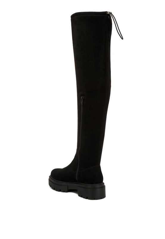 Babette Drawstring Detail Knee High Boots