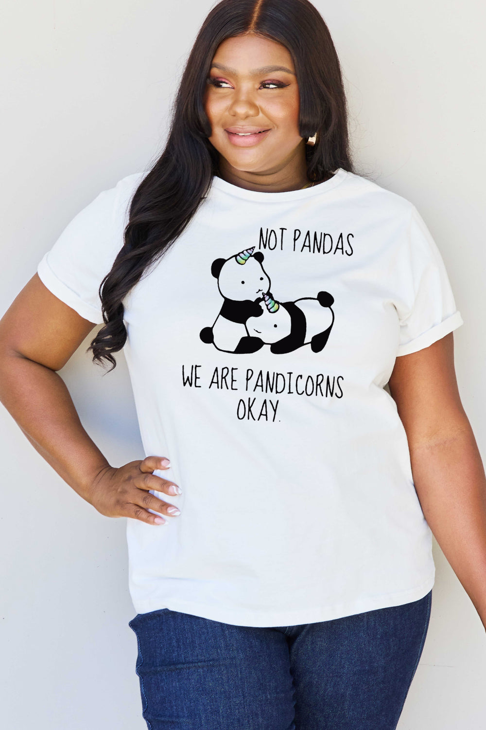 Full Size  Pandicorn Graphic Cotton T-Shirt