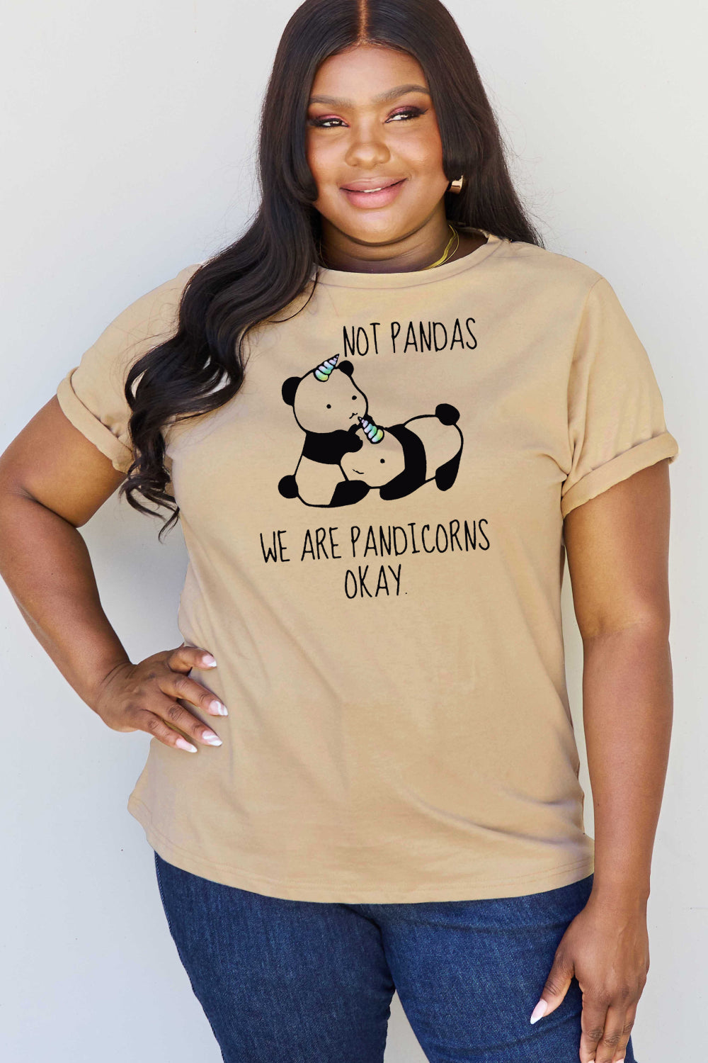 Full Size  Pandicorn Graphic Cotton T-Shirt