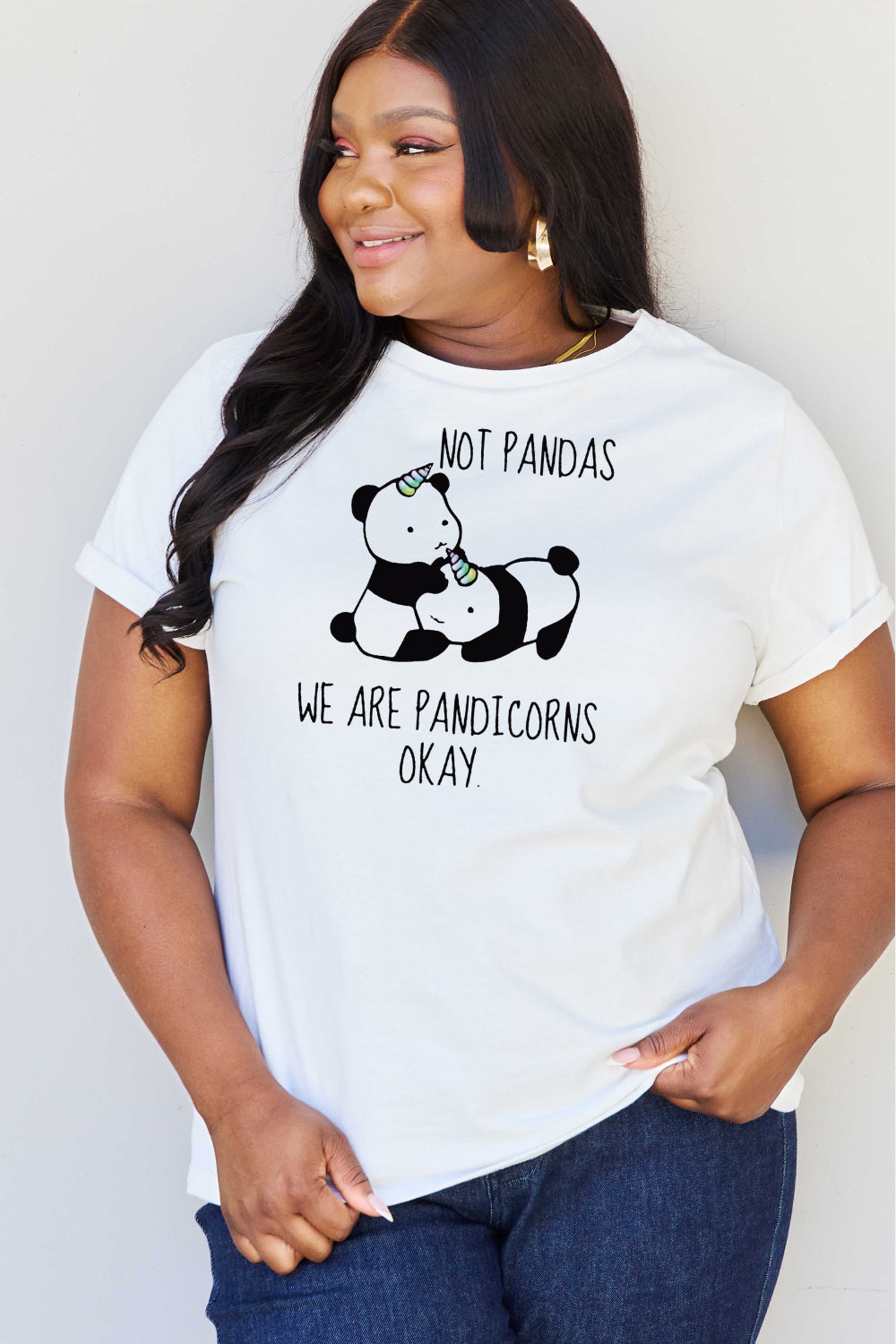 Full Size  Pandicorn Graphic Cotton T-Shirt