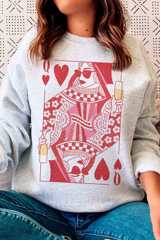 Sudadera gráfica CHAMPAGNE REINA DE CORAZONES