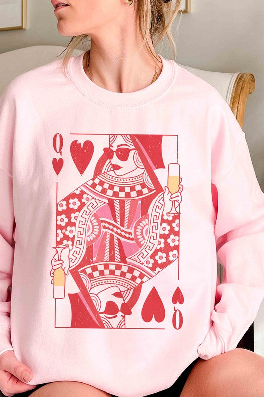 Sudadera gráfica CHAMPAGNE REINA DE CORAZONES