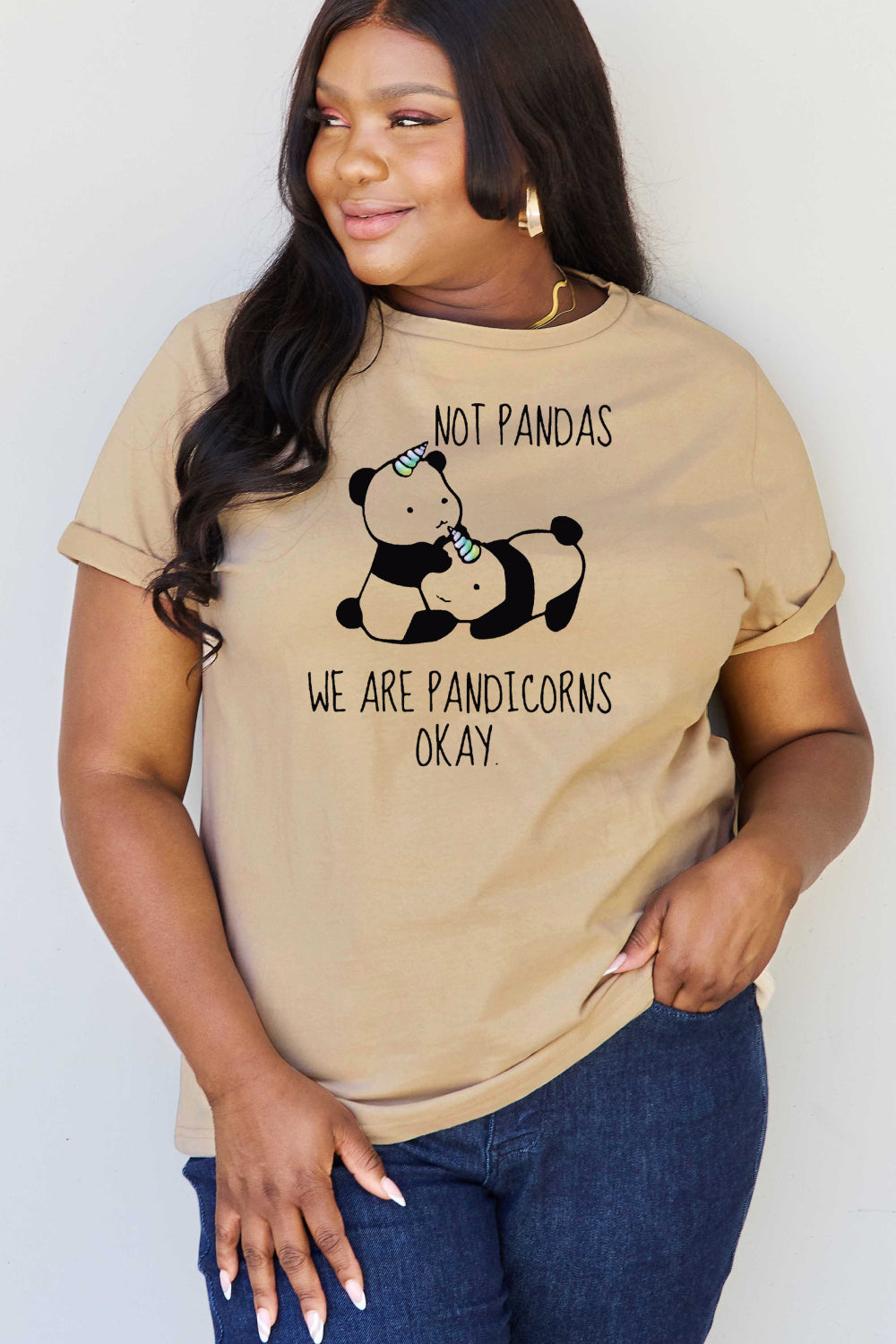 Full Size  Pandicorn Graphic Cotton T-Shirt