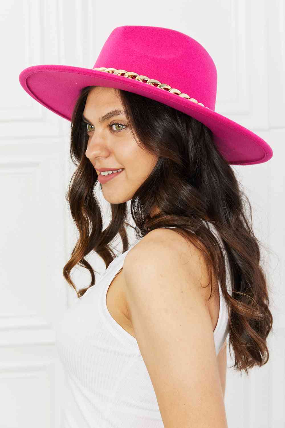 Chapeau Fedora Fame Keep Your Promise en rose