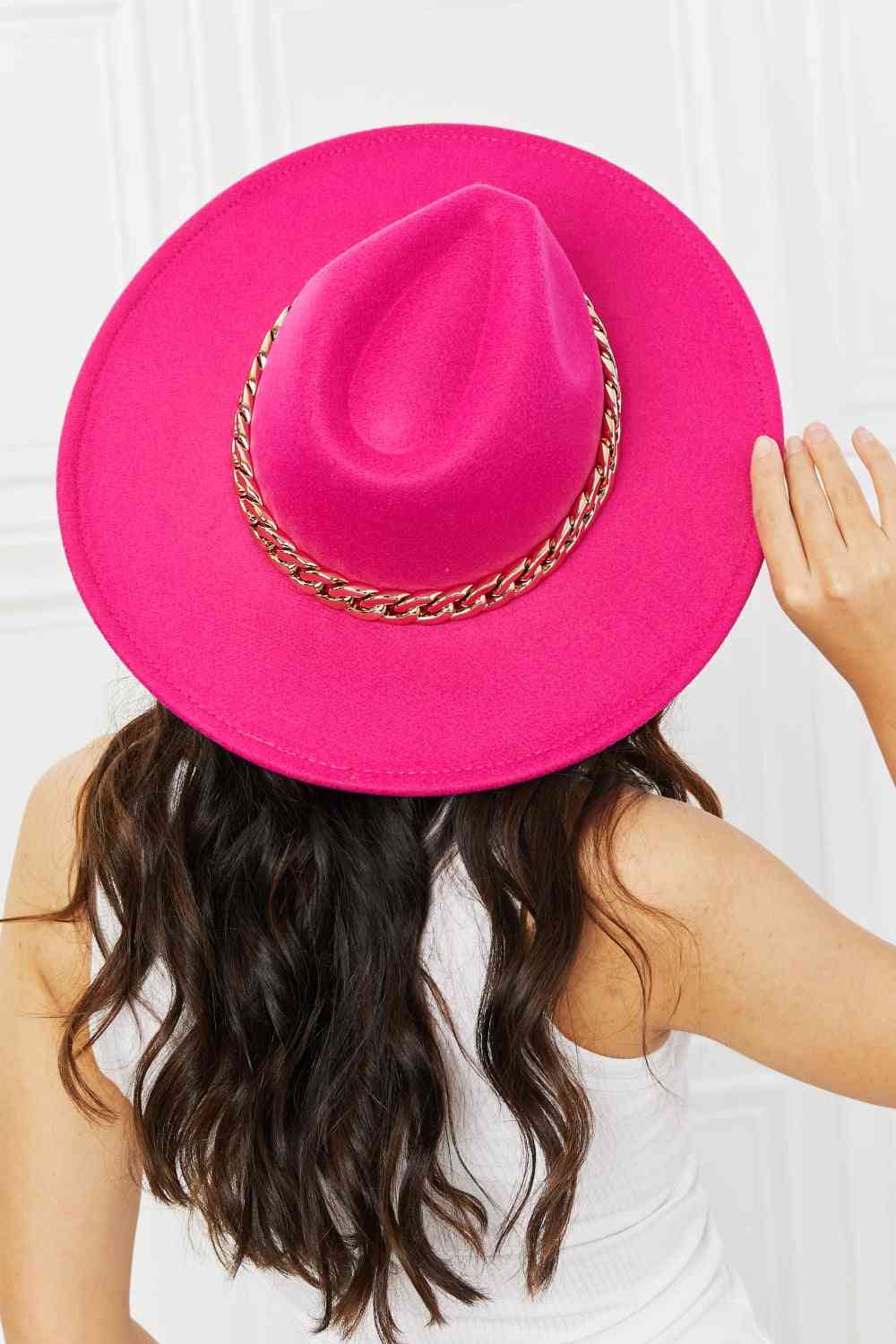 Chapeau Fedora Fame Keep Your Promise en rose