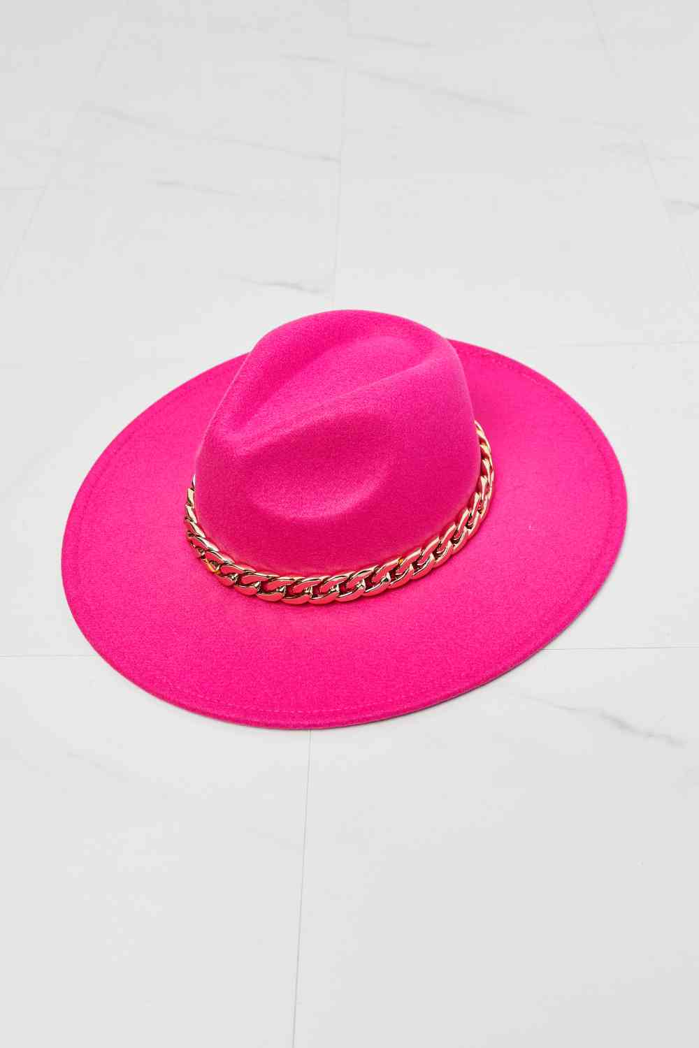 Fame Keep Your Promise Sombrero Fedora en rosa