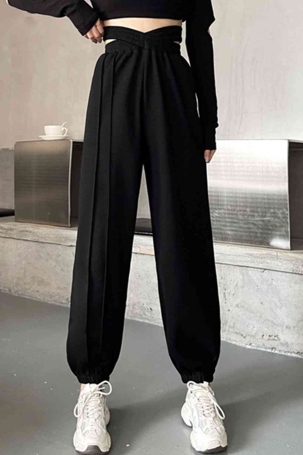 Pantalon de survêtement long entrecroisé