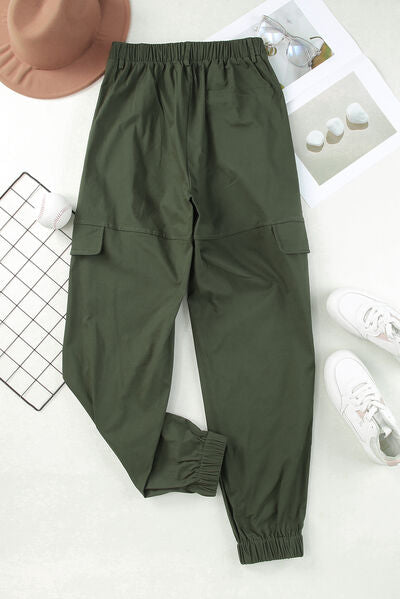 Pantalon cargo taille haute