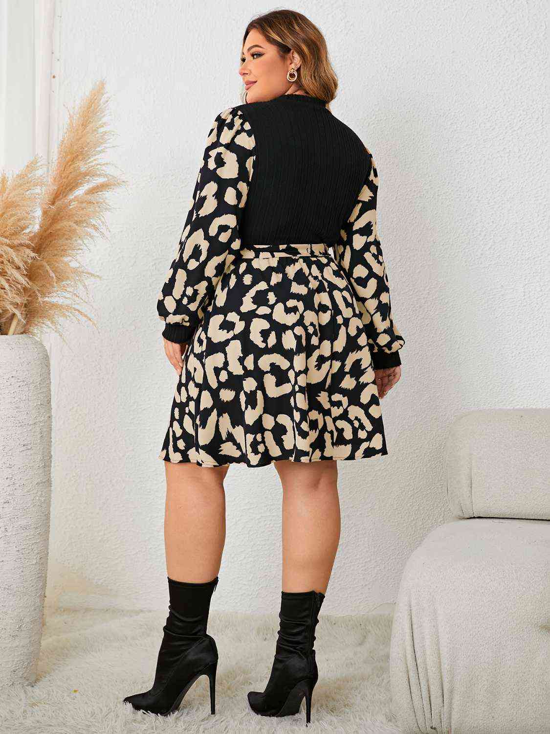 Plus Size Splicing Dress