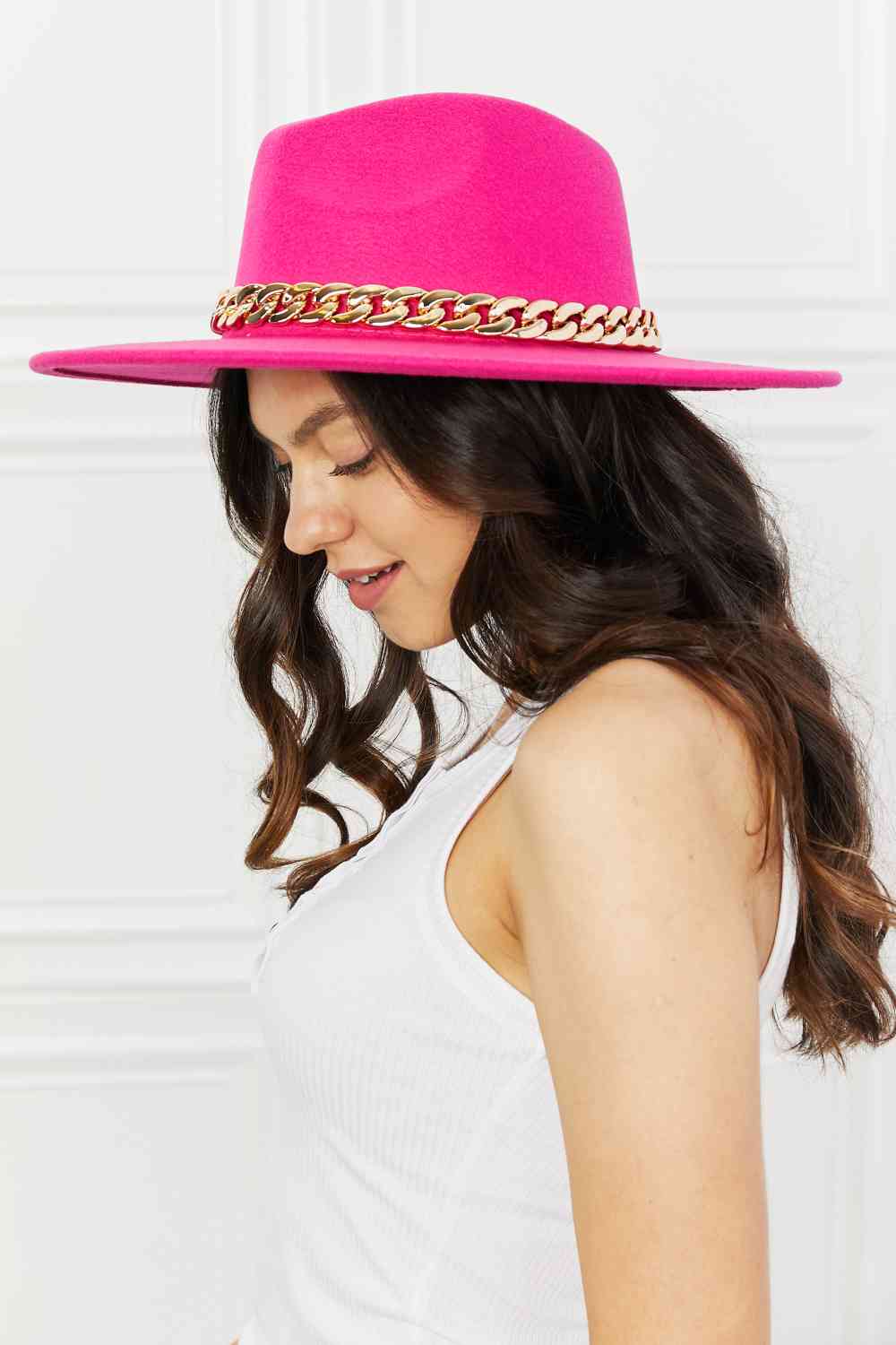 Chapeau Fedora Fame Keep Your Promise en rose