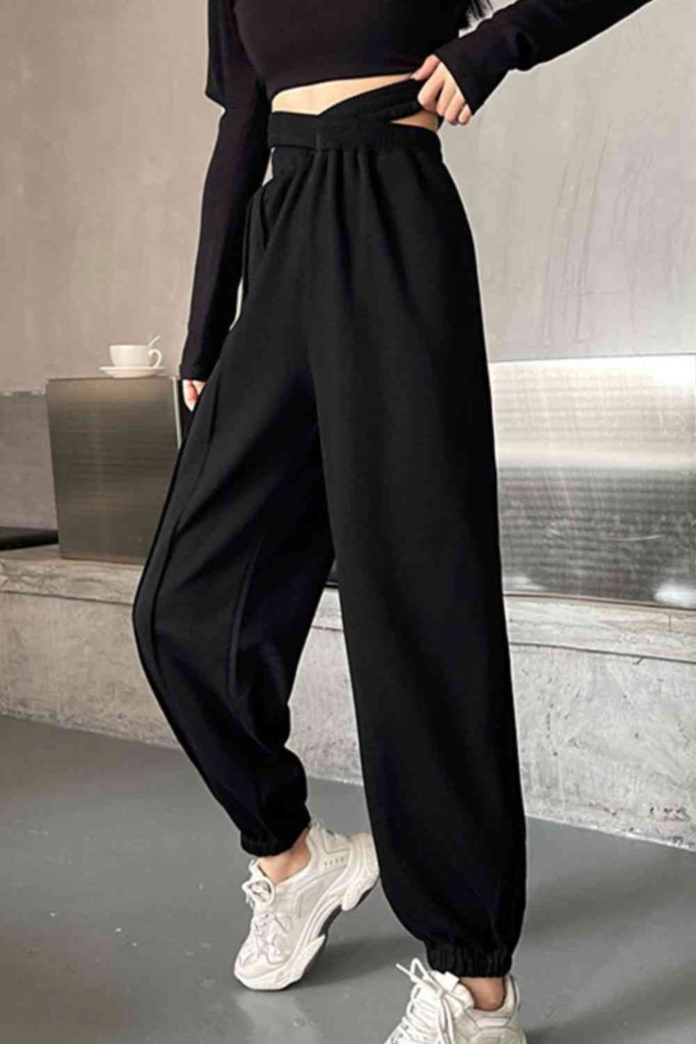 Pantalon de survêtement long entrecroisé