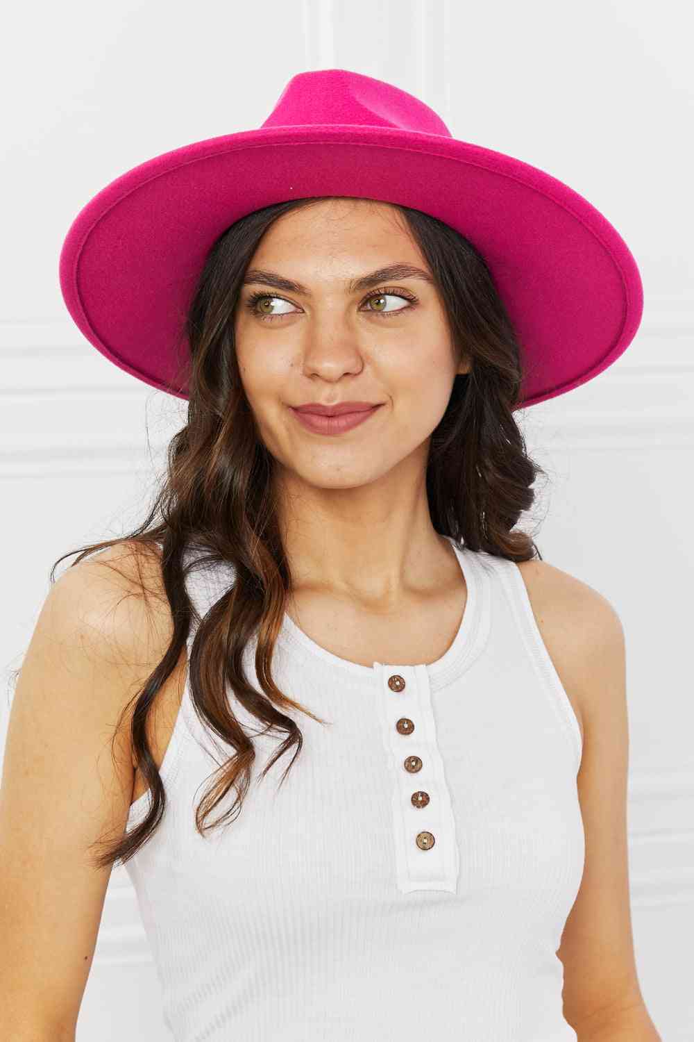 Chapeau Fedora Fame Keep Your Promise en rose