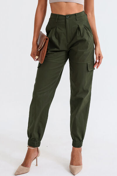 Pantalon cargo taille haute