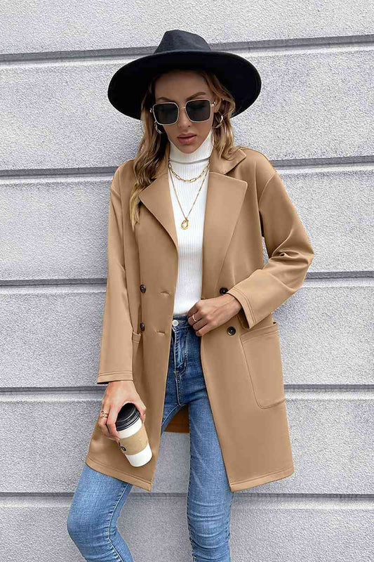 Lapel Collar Long Sleeve Blazer