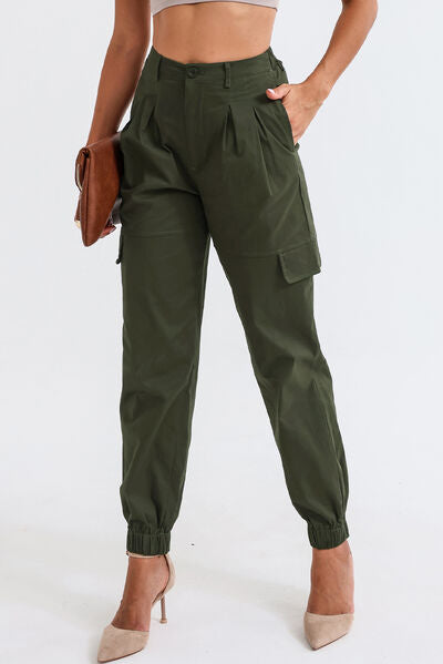 Pantalon cargo taille haute