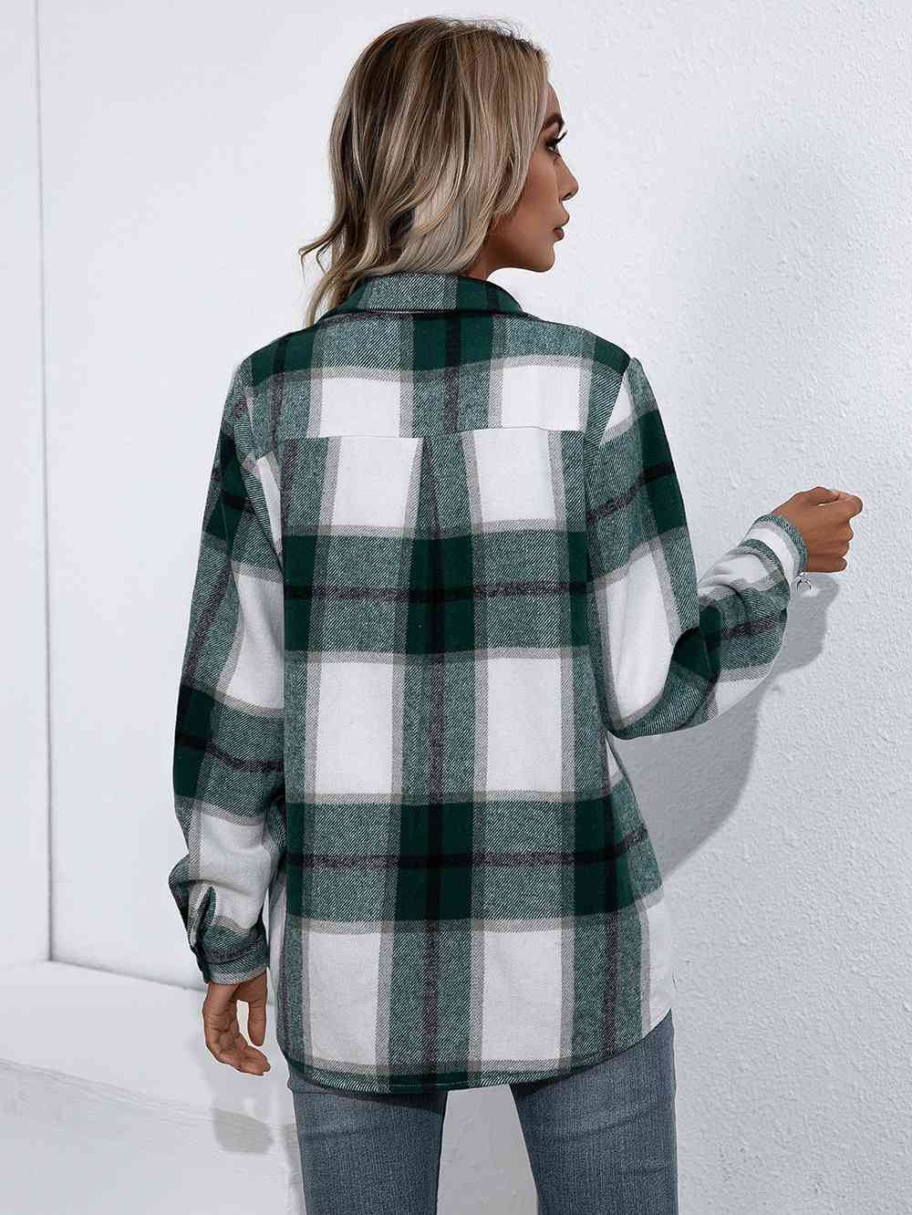 Chemise en flanelle boutonnée à carreaux